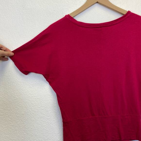 500 Maison cinqcent burgundy fuschia top - Picture 6 of 6